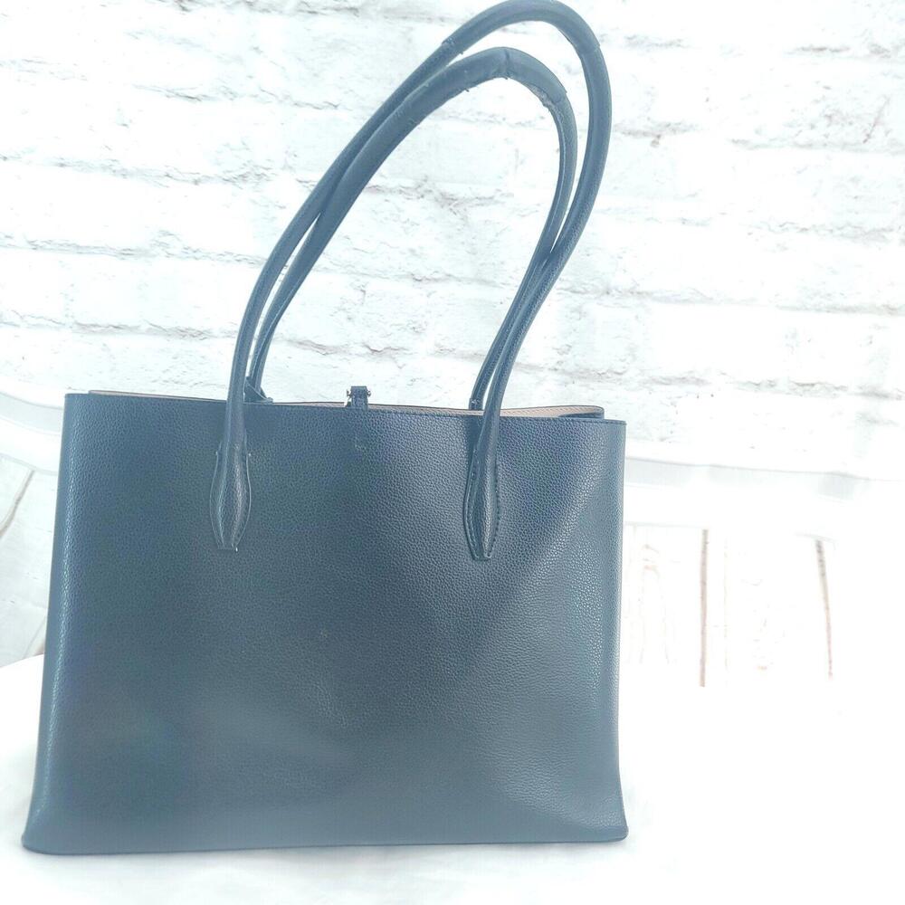Kate Spade Black Leather Tote Tan Interior Houlder Bag